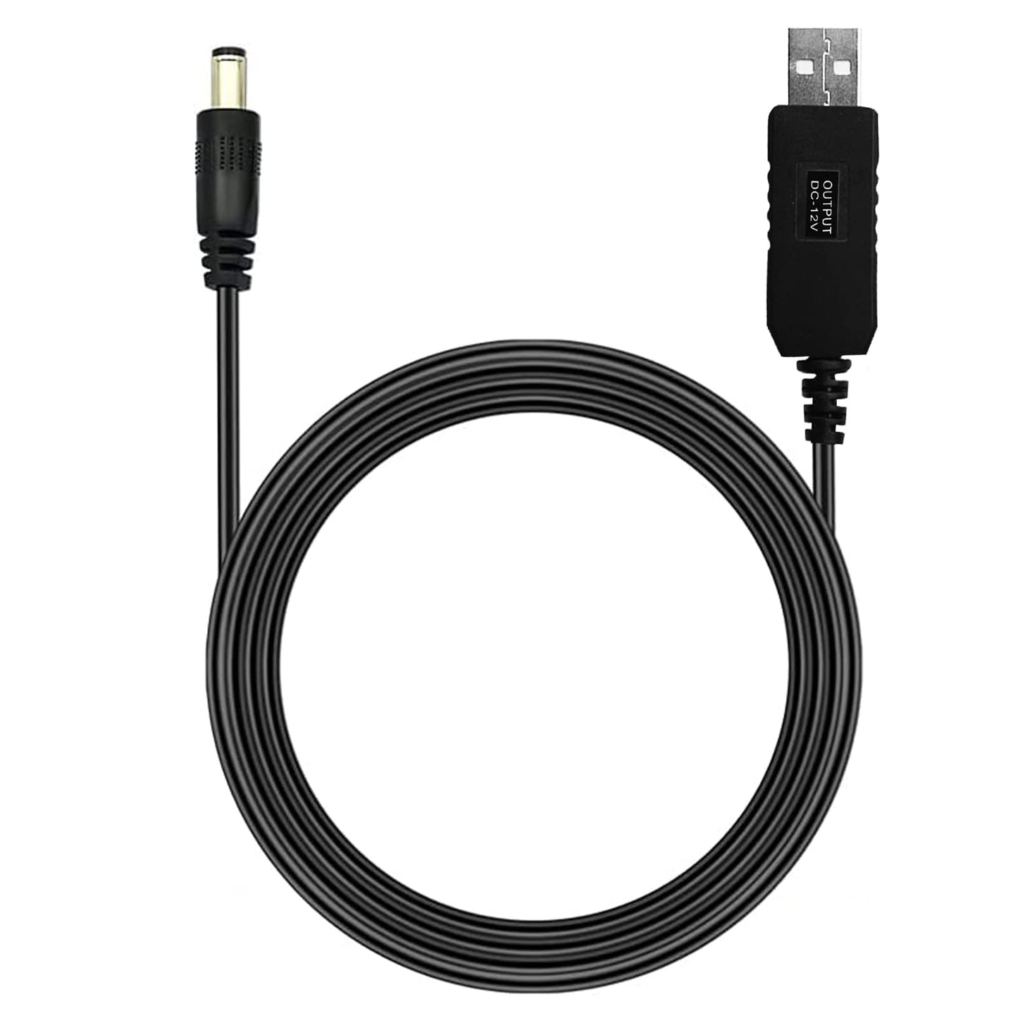 Sqrgreat 5v to 12v Step Up Cable, USB Adapter with DC Jack 5.5 x 2.1mm for Fan, Table Lamp, Piano Keyboard, Bluetooth Audio, Wireless Router, Speakers