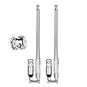 Bingfu 20-1300MHz Police Scanner Antenna 8 Sections Telescopic BNC Male Antenna 2-Pack Compatible with Uniden Whistler Radio Scanner Cobra Midland