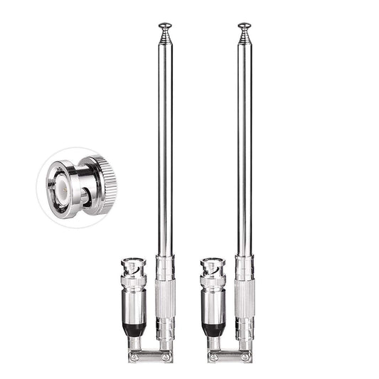 Bingfu 20-1300MHz Police Scanner Antenna 8 Sections Telescopic BNC Male Antenna 2-Pack Compatible with Uniden Whistler Radio Scanner Cobra Midland
