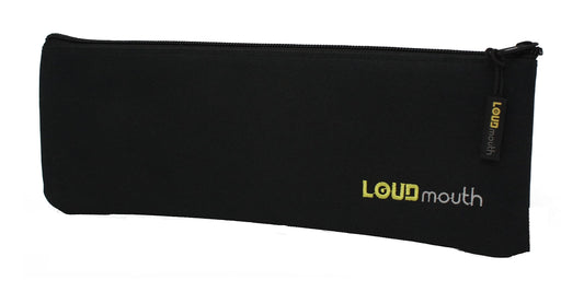 LOUDmouth Long Zippered Pouch for Large Wireless Microphones | Mic Bag | 12.5" x 4" (1 Pack)