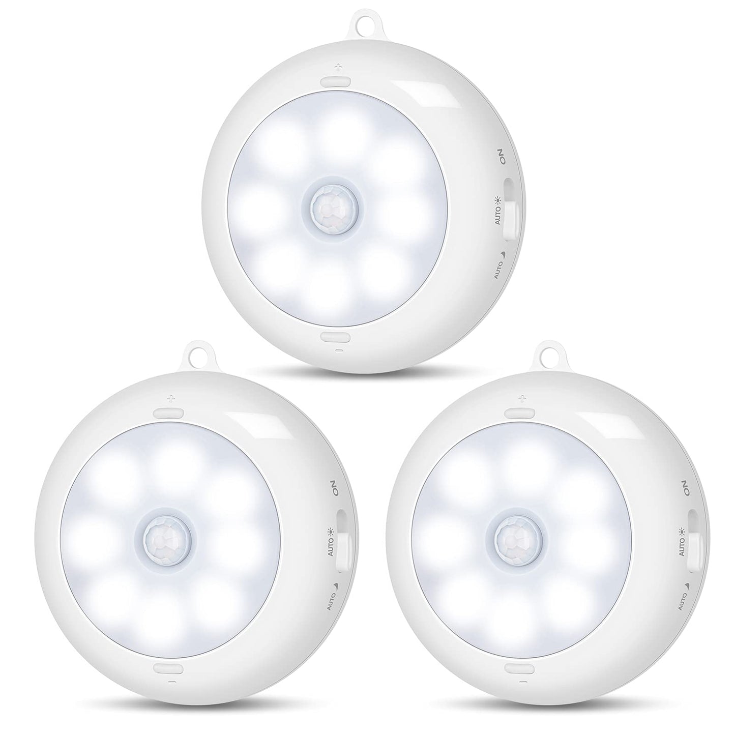 Reoshine Motion Sensor Light Indoor, LED Night Light Closet Lights, Under Cabinet Lights, AA Battery Operated Stick on Wireless Puck Lights for Wall