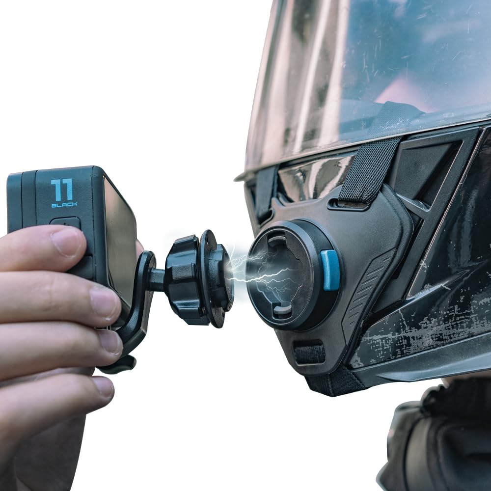 SUREWO Magnetic Quick Release Motorcycle Helmet Chin Strap Mount Compatible with Go pro Hero 13,12,11,10, 9, 8, 7, (2018), 6 5,DJI Osmo Action 6/5