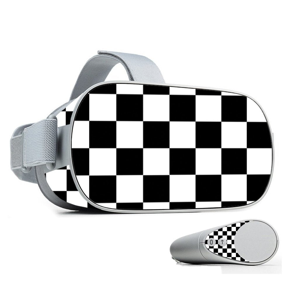 MightySkins Skin Compatible with Oculus Go Mobile VR - Check | Protective, Durable, and Unique Vinyl Decal wrap Cover | Easy to Apply, Remove