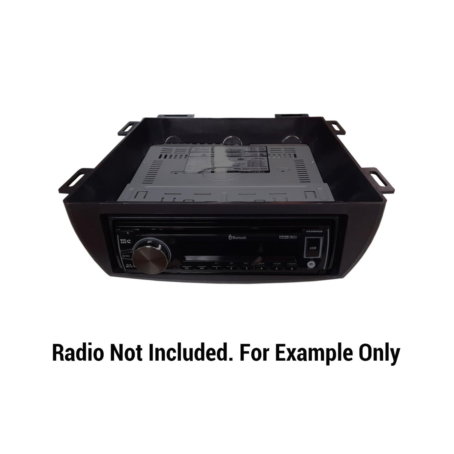 Scosche UDEB Universal Under Dash or Top Mount Single DIN Radio Installation Enclosure - Aftermarket Car Stereo Install Kit - Does Not Fit Double DIN