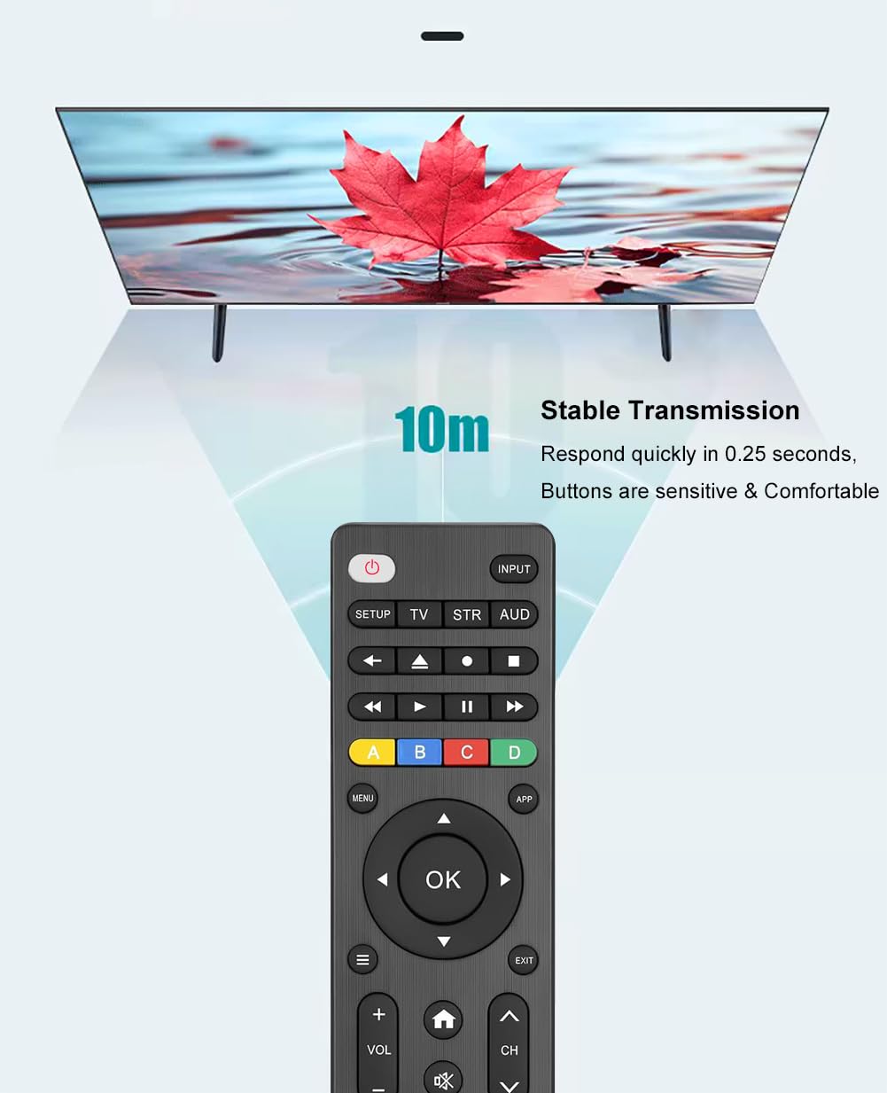 Universal TV Remote Control Compatible with Samsung, LG, Vizio, Sony, Hisense, TCL, Insignia, Toshib, Philips, Sharp and More Brand (NOT Compatible