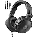 ENCASED USB-C Over Ear Headphones Wired (V200 Pro) Closed Back Studio DJ Monitor Earphones, USB Type-C Connector with Mic, Volume Remote (50mm…