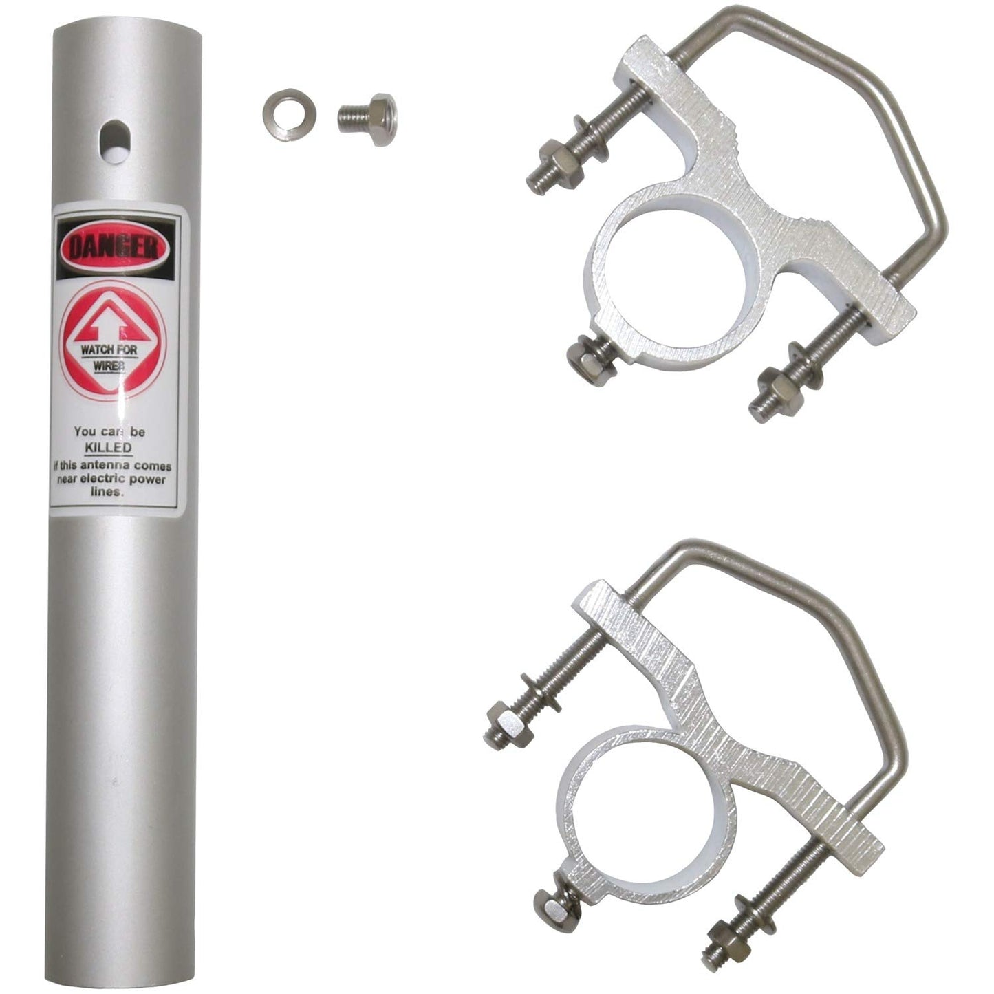 Tram® Pre-Tuned 144 MHz-148 MHz VHF/430 MHz-460 MHz UHF Amateur Dual-Band Base Antenna with White Fiberglass, 1477