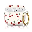 Cute Case Cover Compatible with AirPods 4th Generation 2024, Shockproof for Women & Girls with Cute Golden Round Buckle - Protective, Anti-Drop