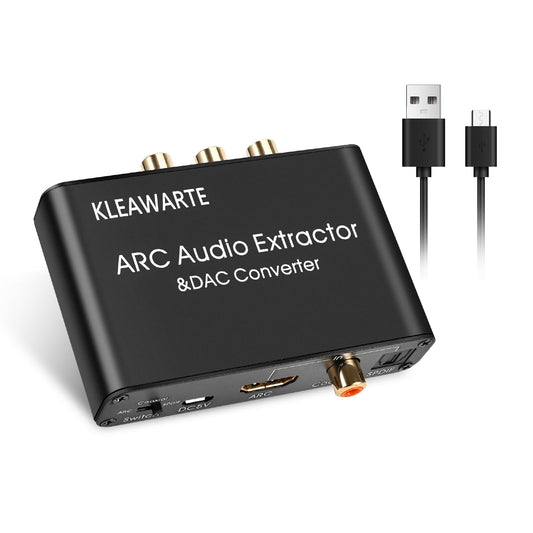 HDMI ARC Adapter ARC Audio Extractor ARC HDMI SPDIF/Optical Coaxial to Stereo Audio SPDIF Coaxial L/R 3.5mm Jack for TV 192KHz Digital to Analog