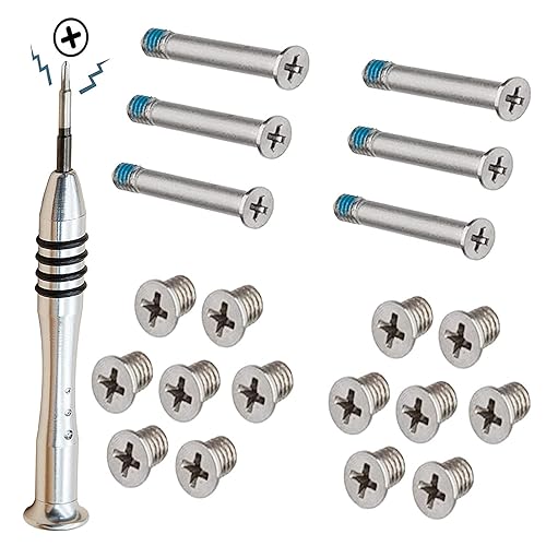 shinedisk 2 Sets Replacement Screws with Screwdriver for MacBook Pro 13" 15" 17" A1278 A1286 A1297 2009-2012, Unibody Bottom Case Cover Phillips