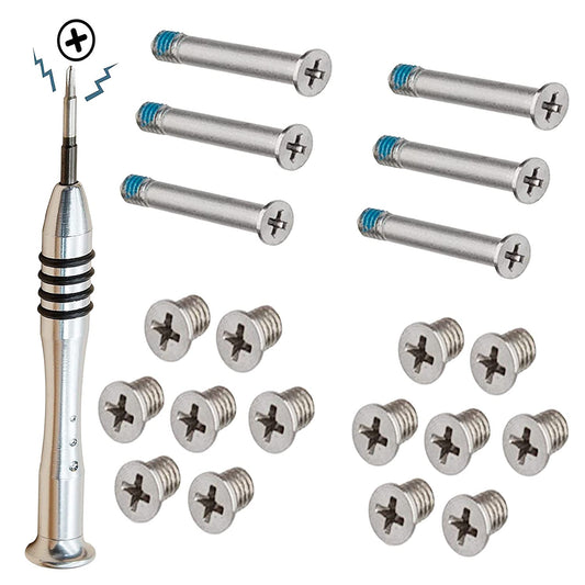 shinedisk 2 Sets Replacement Screws with Screwdriver for MacBook Pro 13" 15" 17" A1278 A1286 A1297 2009-2012, Unibody Bottom Case Cover Phillips