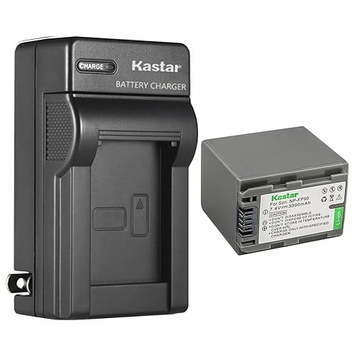Kastar NP-FP90 / FP91 1-Pack Battery and AC Wall Charger Replacement for Sony DCR-HC44, DCR-HC46, DCR-HC65, DCR-HC85, DCR-HC94, DCR-HC96, DCR-SR30