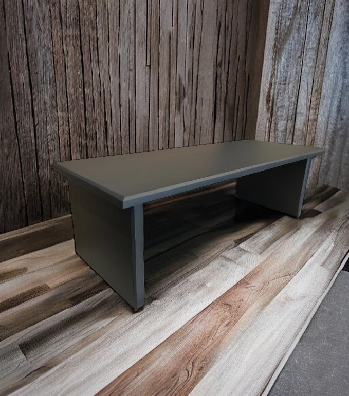 CIDS Monitor Stand Pine 1" Flat Black 34 x 16 x 10 TV Wood Shelf Riser Furniture Desk Assembled Made in USA New