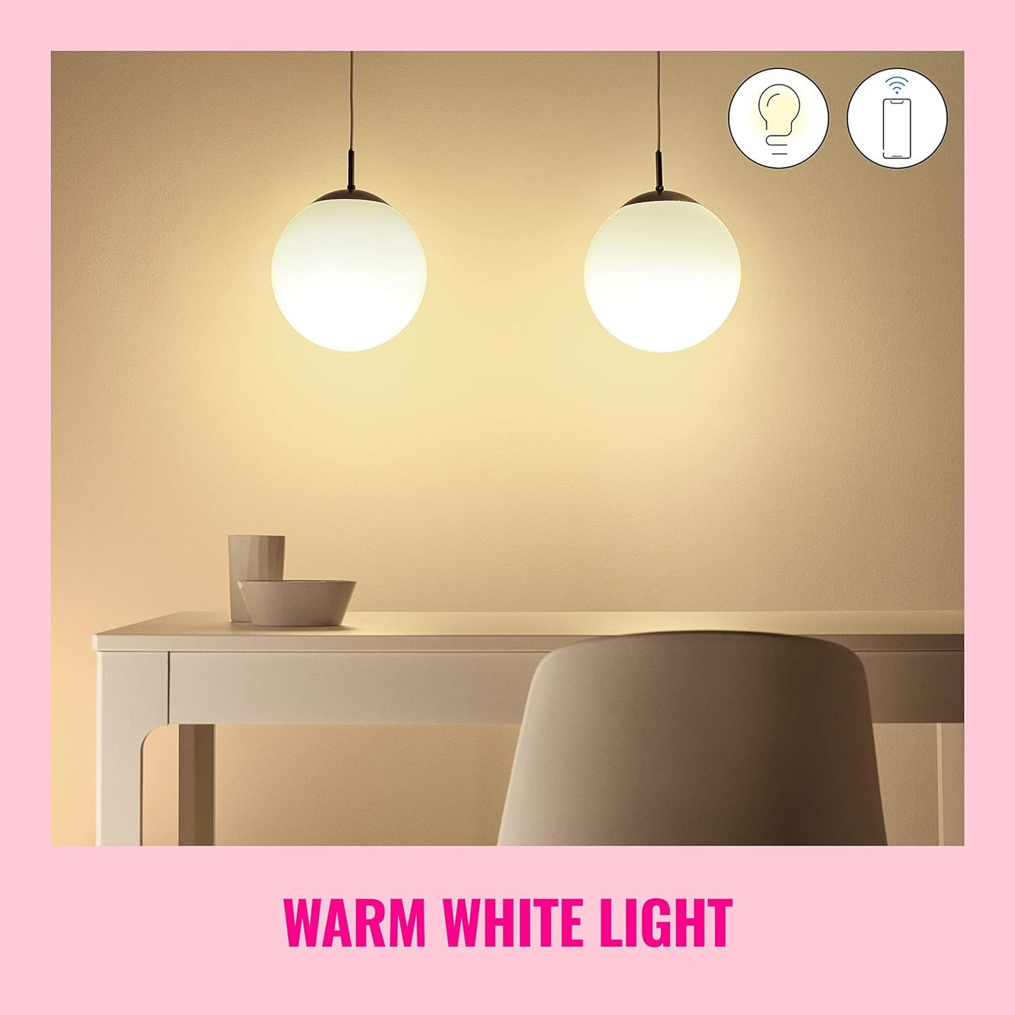 WiZ 60W A19 Tunable White LED Smart Bulb - Pack of 6 - E26- Indoor - Connects to Your Existing Wi-Fi - Control with Voice or App + Activate