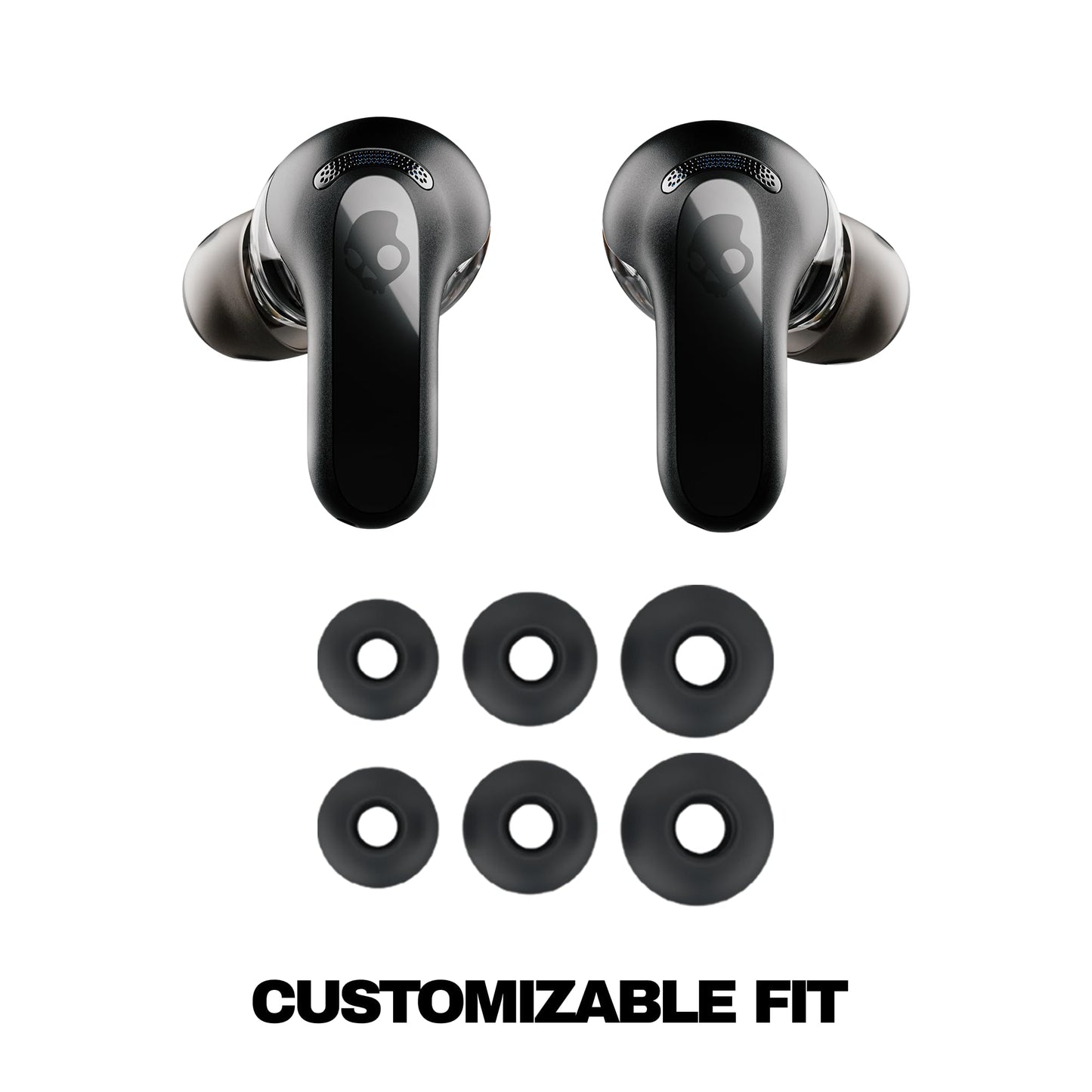Skullcandy Rail ANC Active Noise Cancelling Wireless Earbuds - Bone/Orange