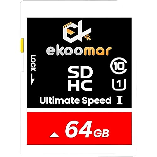 Ekoomar Card - Class 10, High-Speed Memory Card with 100MB/s for Digital Camera, Dash Cam, & Video Recording | Durable & Reliable Storage