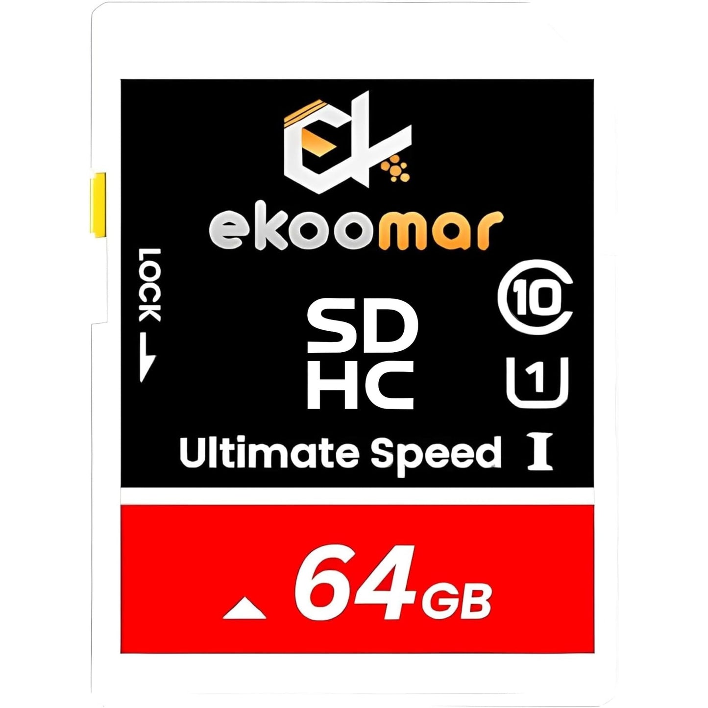 Ekoomar Card - Class 10, High-Speed Memory Card with 100MB/s for Digital Camera, Dash Cam, & Video Recording | Durable & Reliable Storage