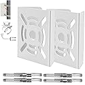 BeElion 2-Pack Steel Vertical Pole Mount Bracket for CCTV Security Camera PTZ Dome - Vertical Pole Mount Adapter Wall Mounting with 4 Loops