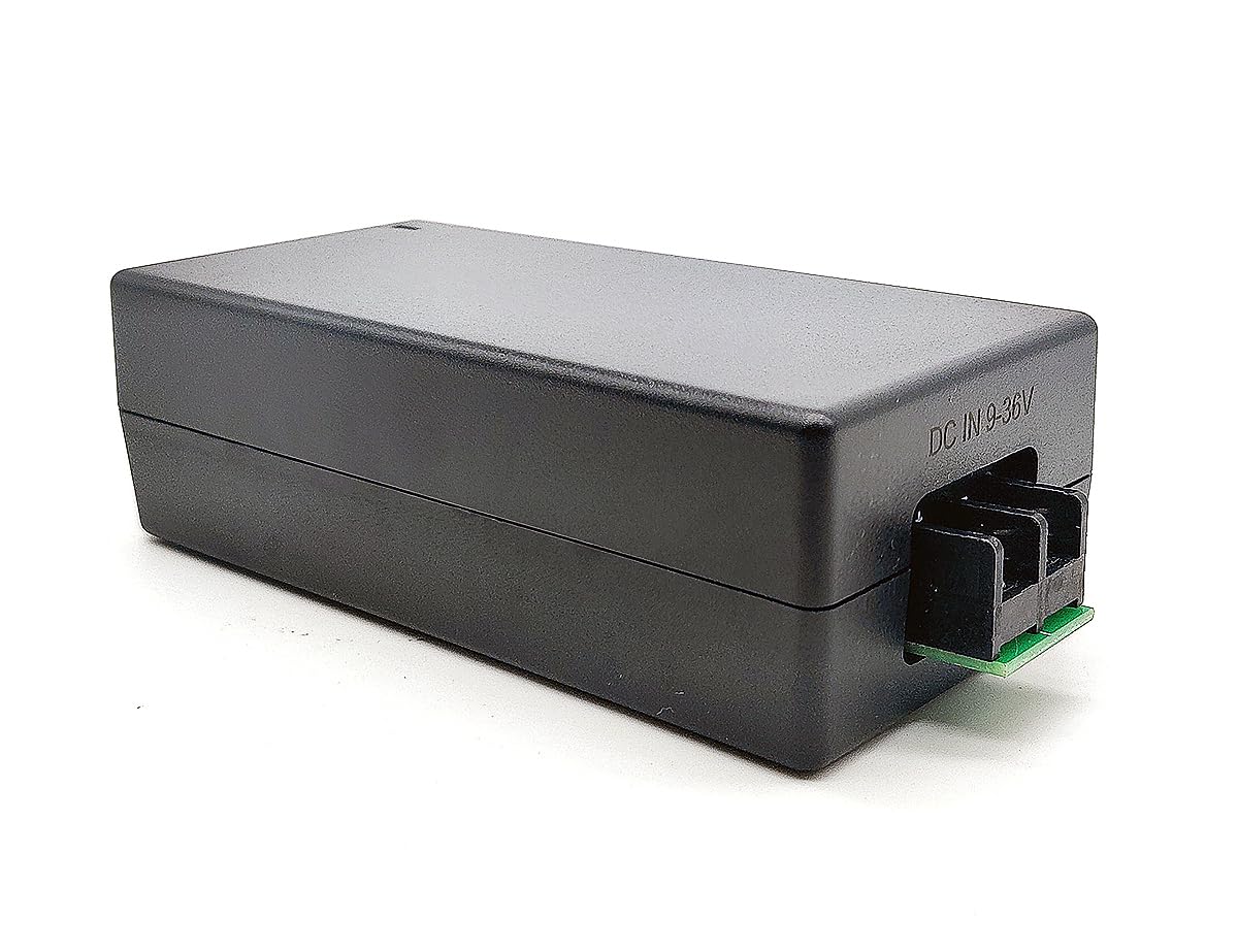 Gigabit DC PoE+ Injector | 12V 24V (12-36V) DC Input | 50V 30W DC PoE+ Out | DC to DC Converter IEEE802.3 af/at Solar PoE Injector Adapter