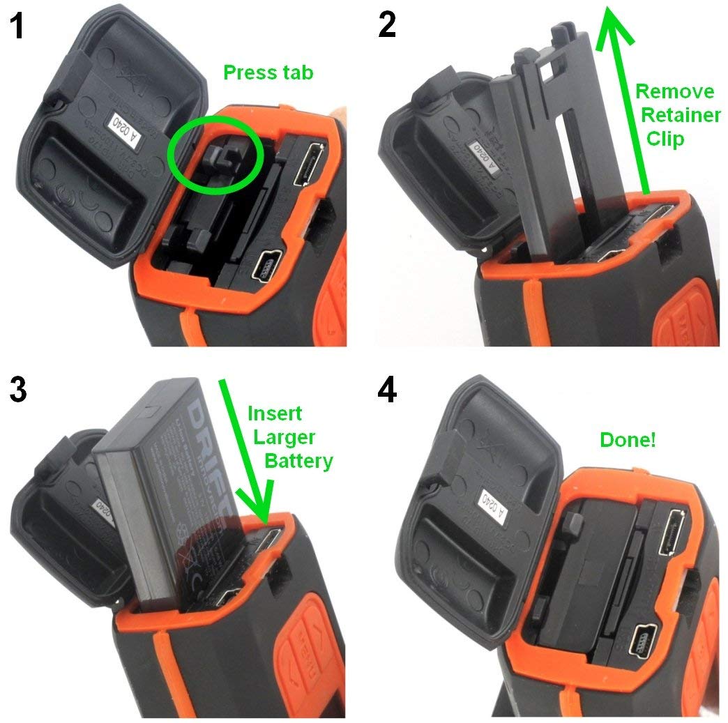 Wasabi Power Battery for Drift LLBAT Long-Life Battery and Drift HD170, Stealth