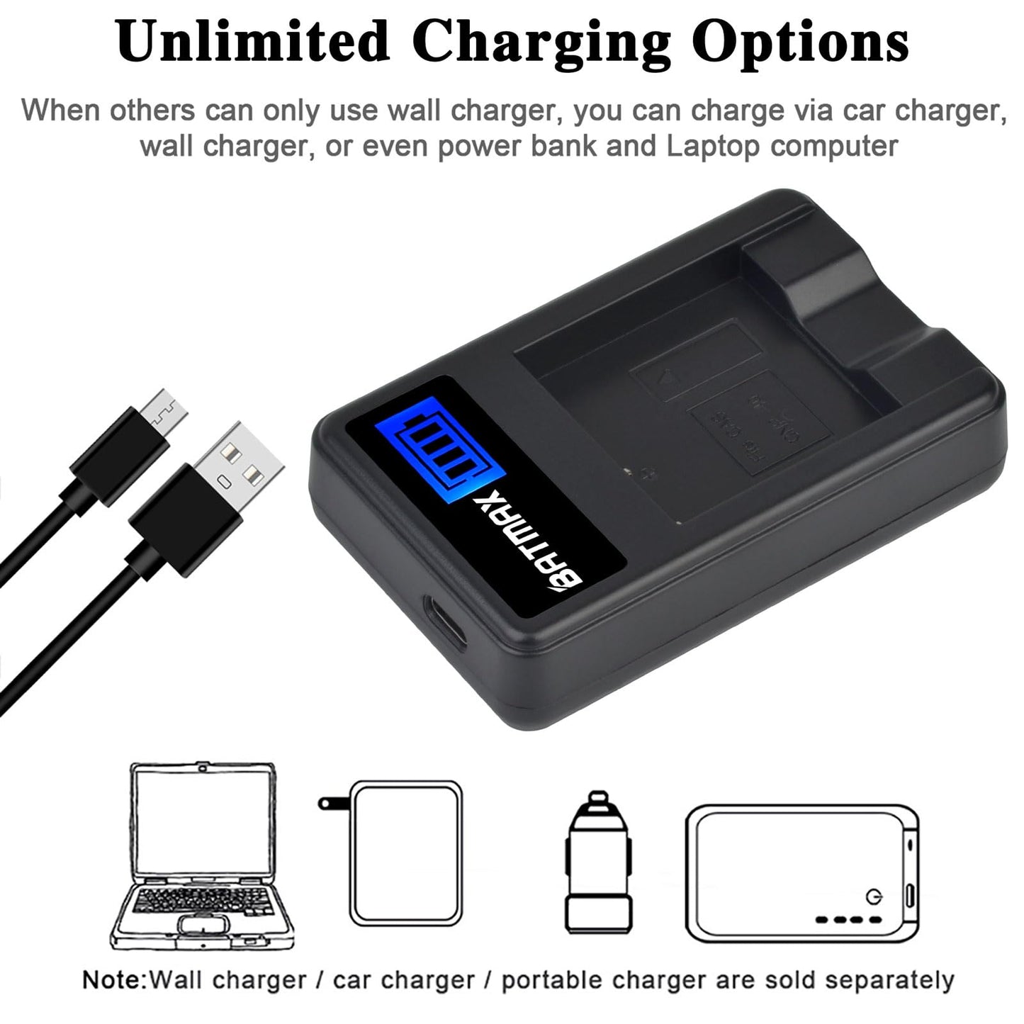 Batmax 3X NP-40 LB-060 Battery + Quick LCD Charger for Casio NP-40 Kodak LB-060,GE GB-60 Exilim EX-Z400, Exilim EX-FC100, Exilim EX-FC100WE, Exilim