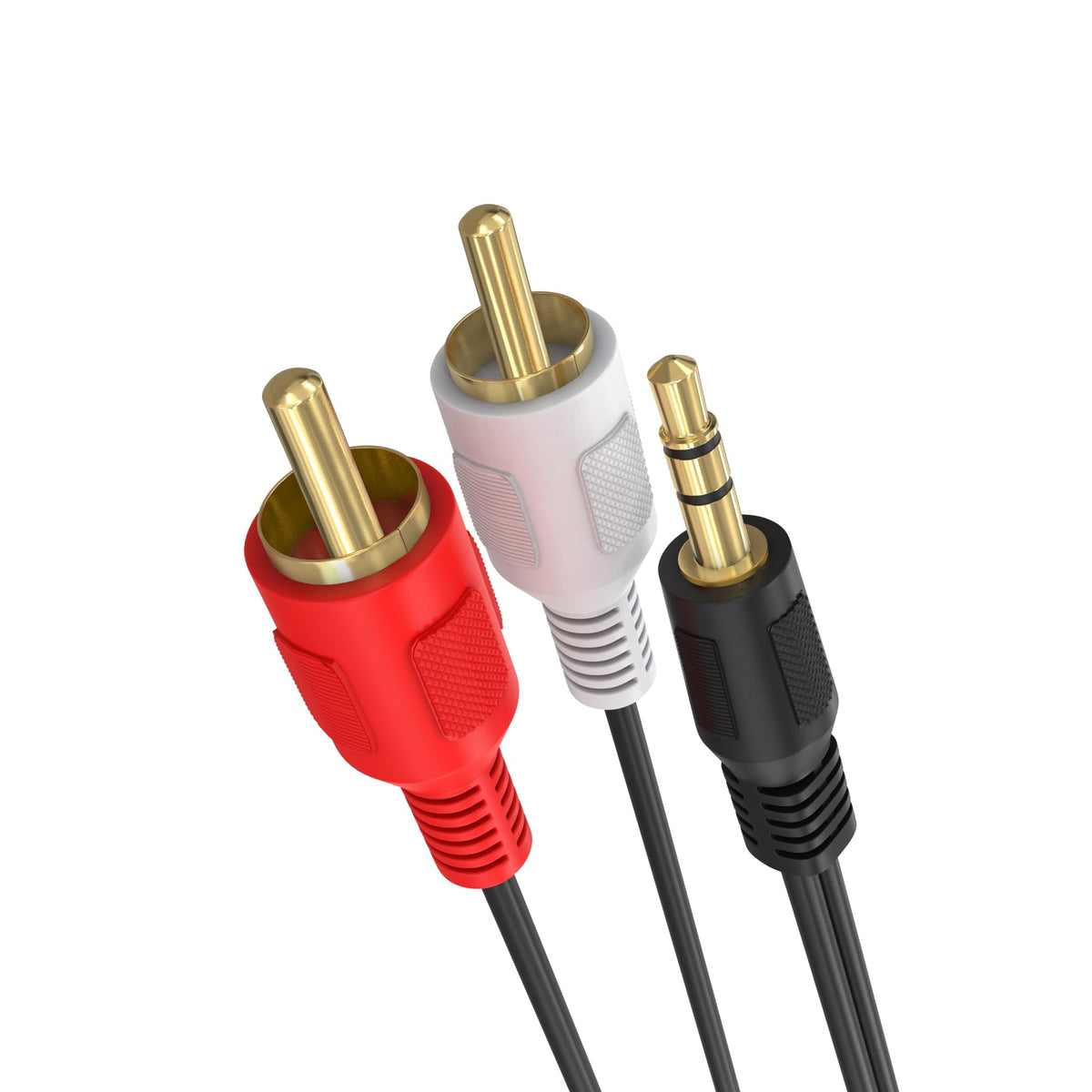 Cmple - 3.5mm Male Stereo to 2 Male RCA Audio Adapter Cable - 6 Feet