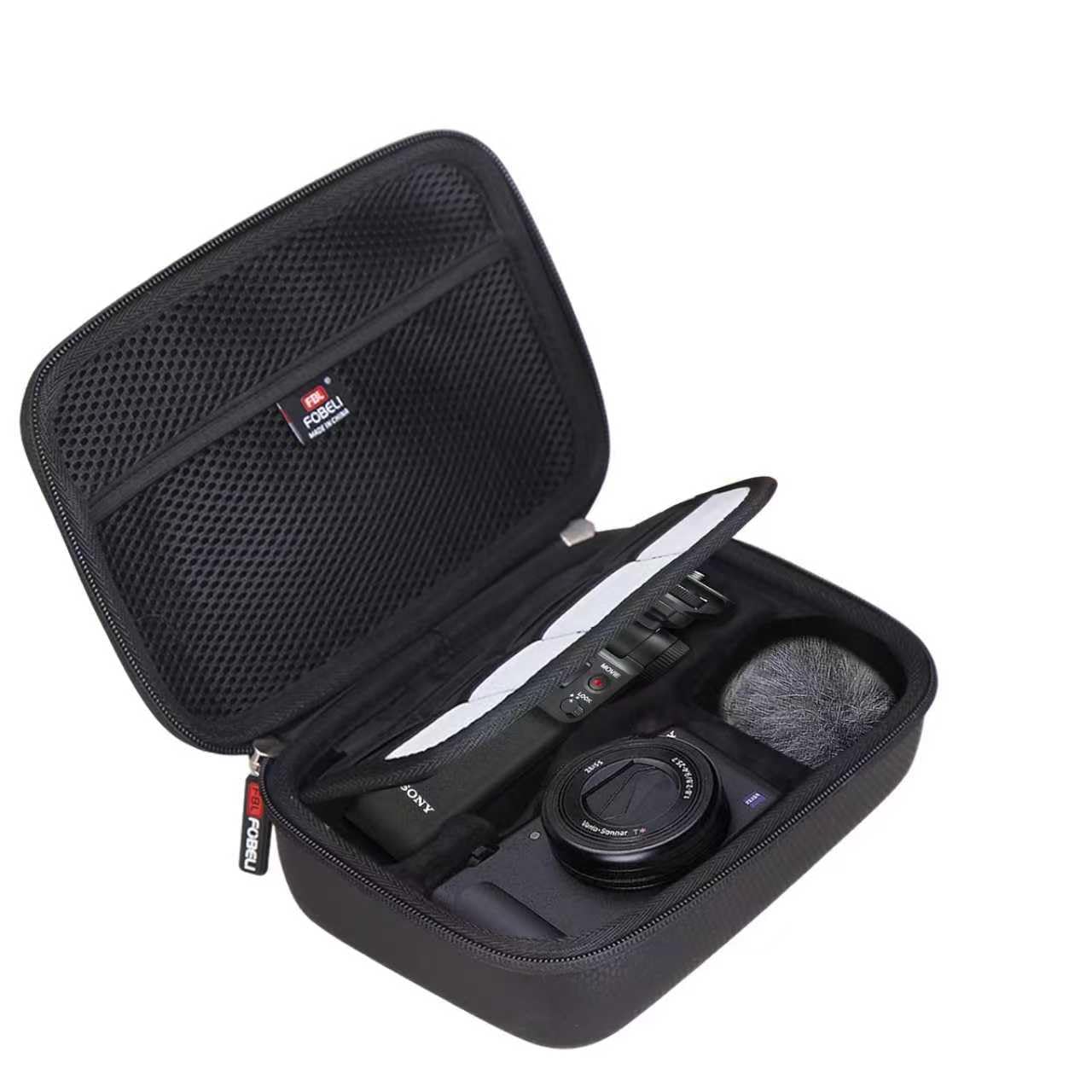 FBLFOBELI EVA Hard Storage Case for Sony ZV-1 / ZV-1F / ZV-1 II Digital Vlog Camera Vlogger Accessory Kit, Shockproof Protective Container Bag