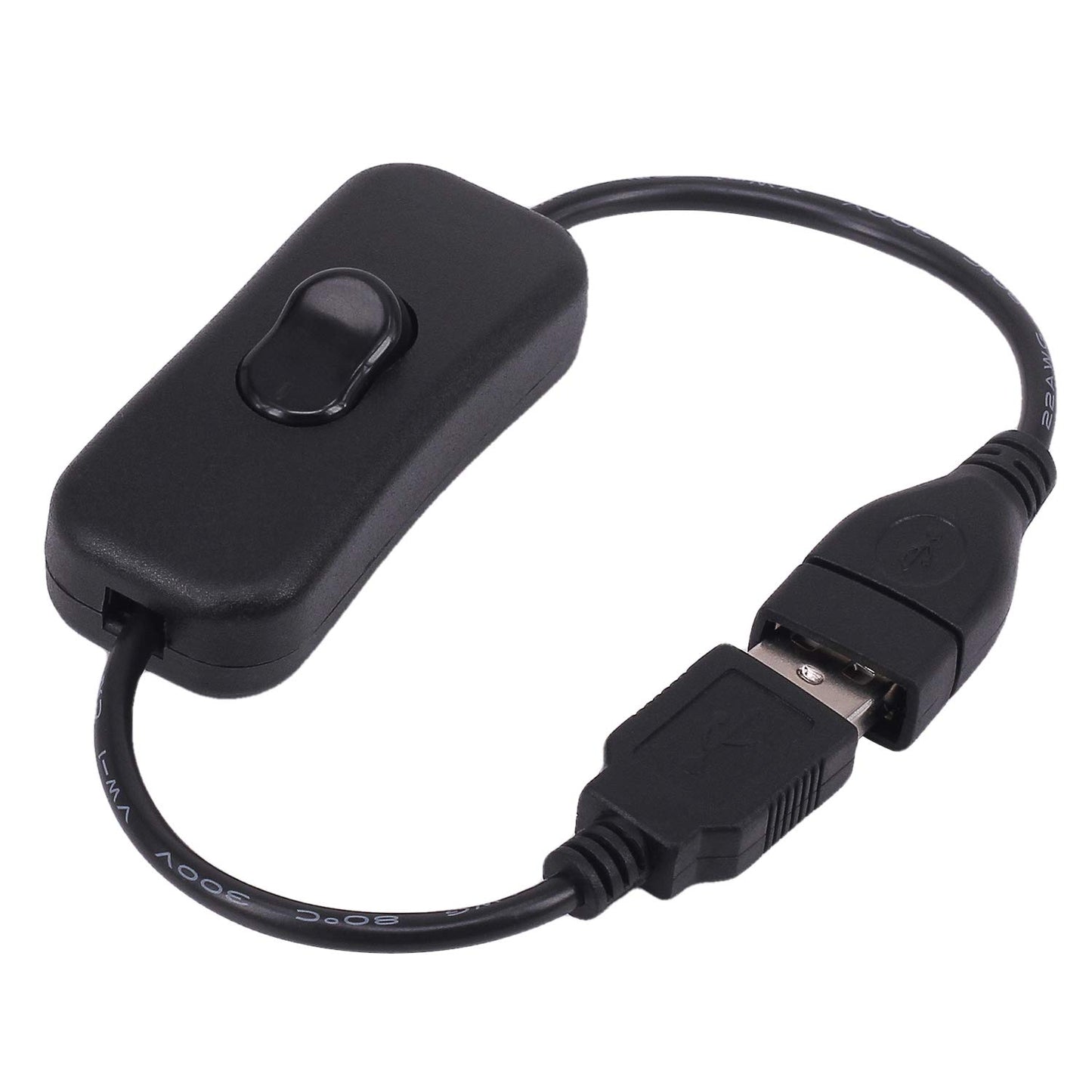 USB Cable with Switch, Yeebline 3-Pack USB Male to Female Extension Cord Inline Rocker On/Off Switch for Driving Recorder, LED Desk Lamp, USB Fan, LED