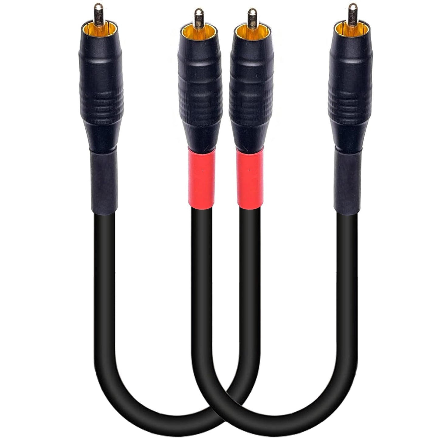 ukiism 14AWG RCA Cable Heavy Duty Waterproof, Phone Male to Male Stereo Audio Cable for Subwoofer/amp/HiFi & Home Cinema/Blu-ray/Speakers/TV-2