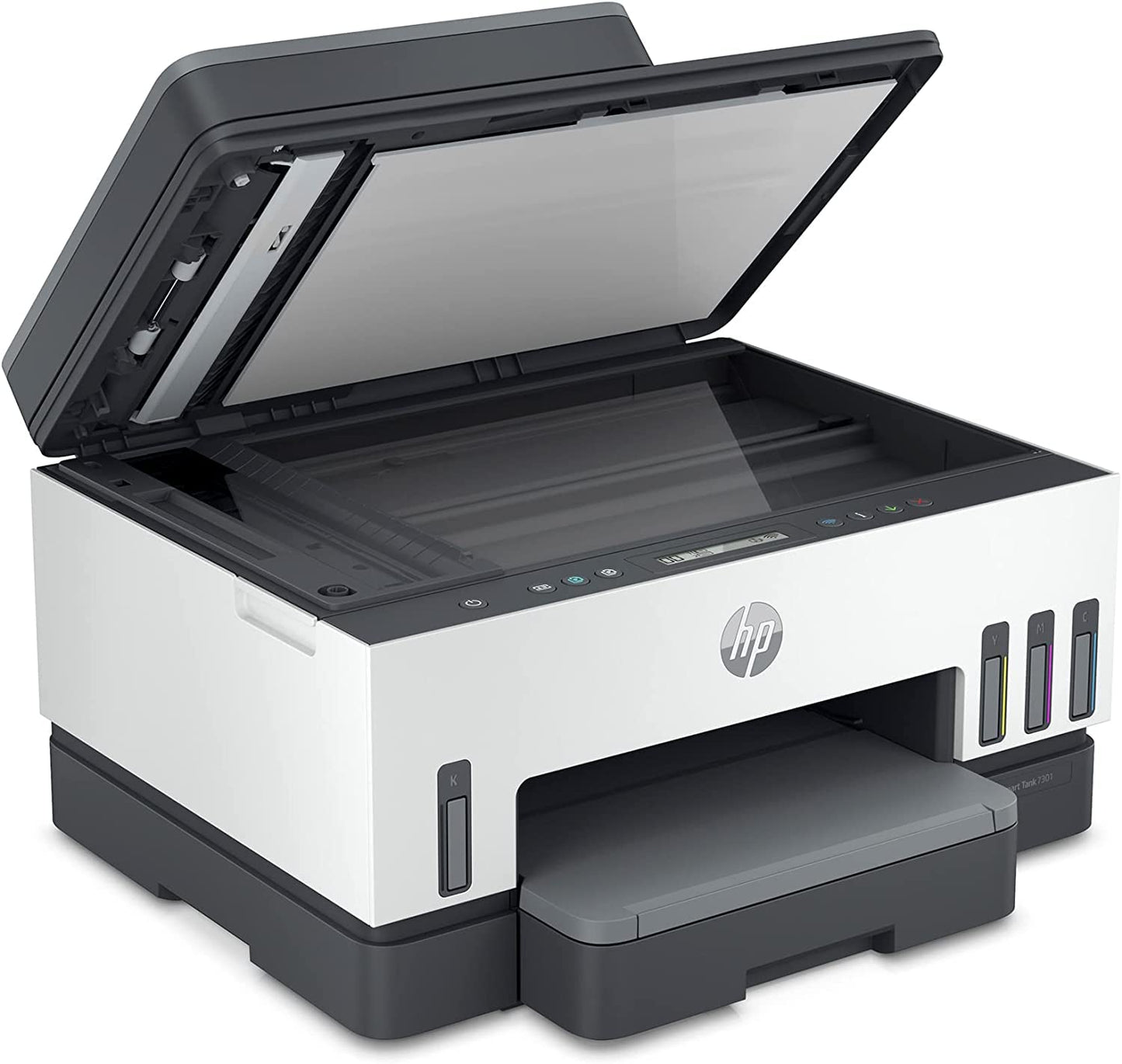 HP Smart -Tank 7301 Wireless All-in-One Cartridge-Free Ink Printer, Mobile Print, scan, Copy, Automatic Document Feeder - 28B70A (Renewed)