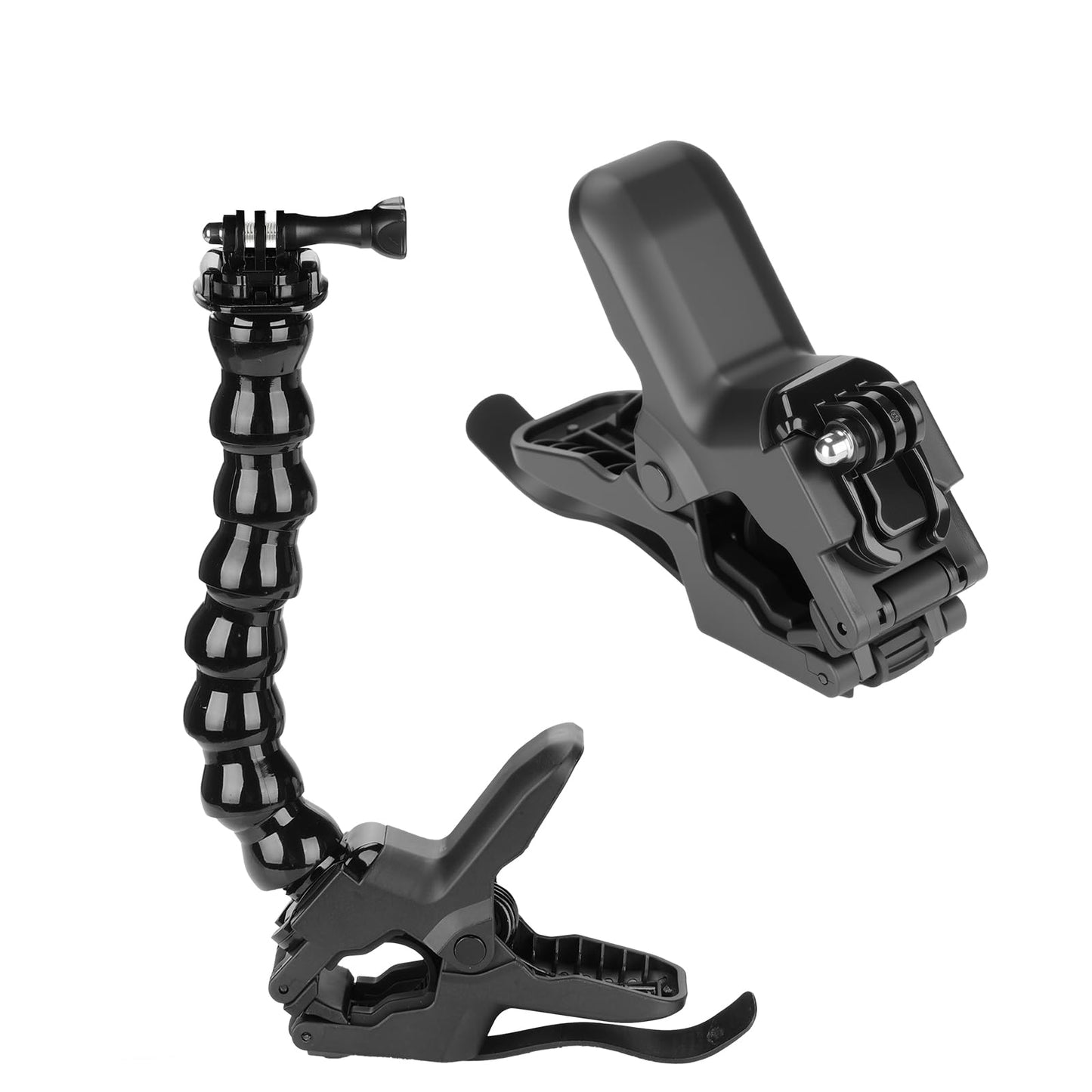 NEEWER Flexible Clamp Mount Compatible with GoPro DJI Action Cameras, Jaw Flex Super Clamp Holder, Desk Pole Clip Mount with Tube & Adapter