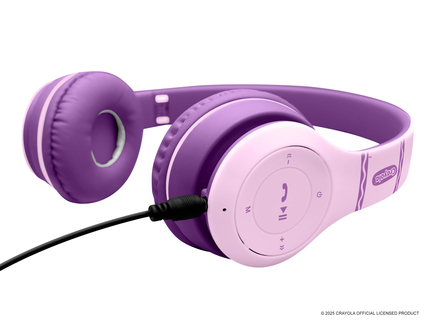 Crayola Kids Over Ear Headphones, Overear Wireless Bluetooth 5.0 w Microphone, Lightweight Comfortable Headset for Home Travel, 5H Playtime…
