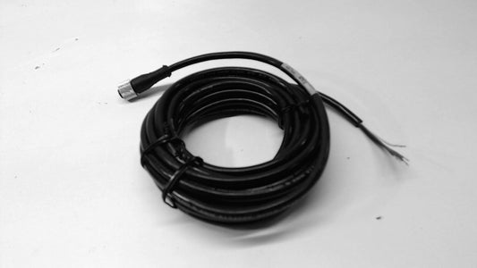 BANNER Engineering MQDC1-515 47812, 5.00 M (16.40 FT) in Length, 5-PIN Straight Female Connector;, A-Code, Black PVC Jacket, CORDSET, M12, Nickel
