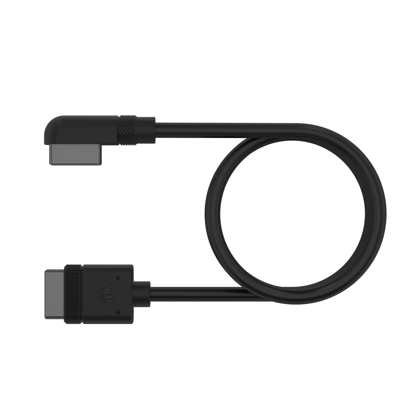 CORSAIR iCUE Link Slim Cable - 600mm Straight/Slim 90° - Black