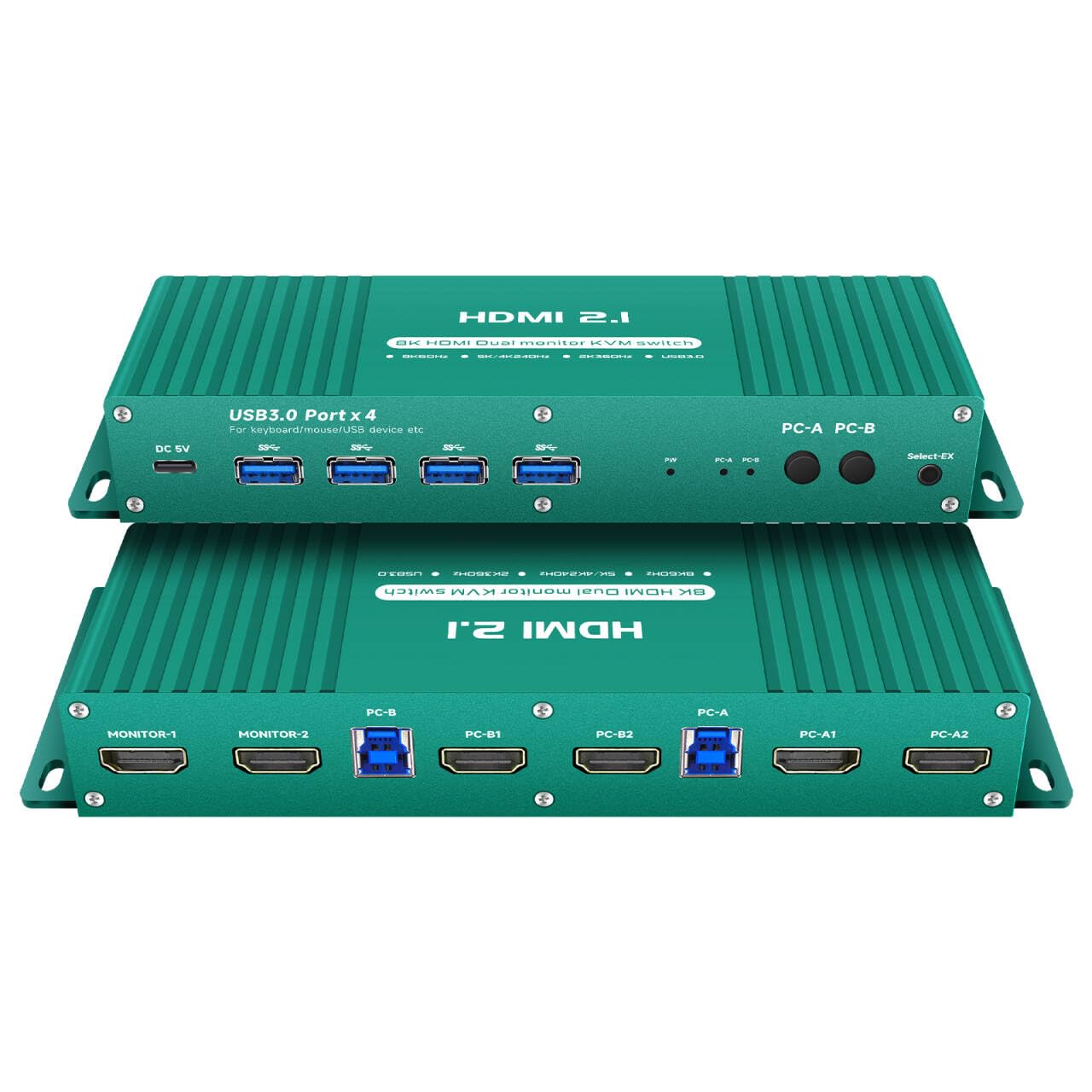 HDMI kvm Switch 2 Monitors 2 Computers 4k 240hz 2 pc 2 Monitor 5k 240hz hdmi2.1 kvm Switches 2 in 2 Out 4k 144hz Hdmi kvm 1440p 120hz 144hz 165hz