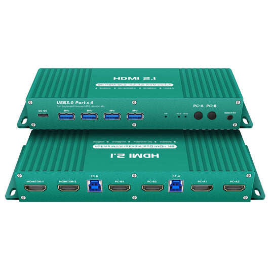 HDMI kvm Switch 2 Monitors 2 Computers 4k 240hz 2 pc 2 Monitor 5k 240hz hdmi2.1 kvm Switches 2 in 2 Out 4k 144hz Hdmi kvm 1440p 120hz 144hz 165hz