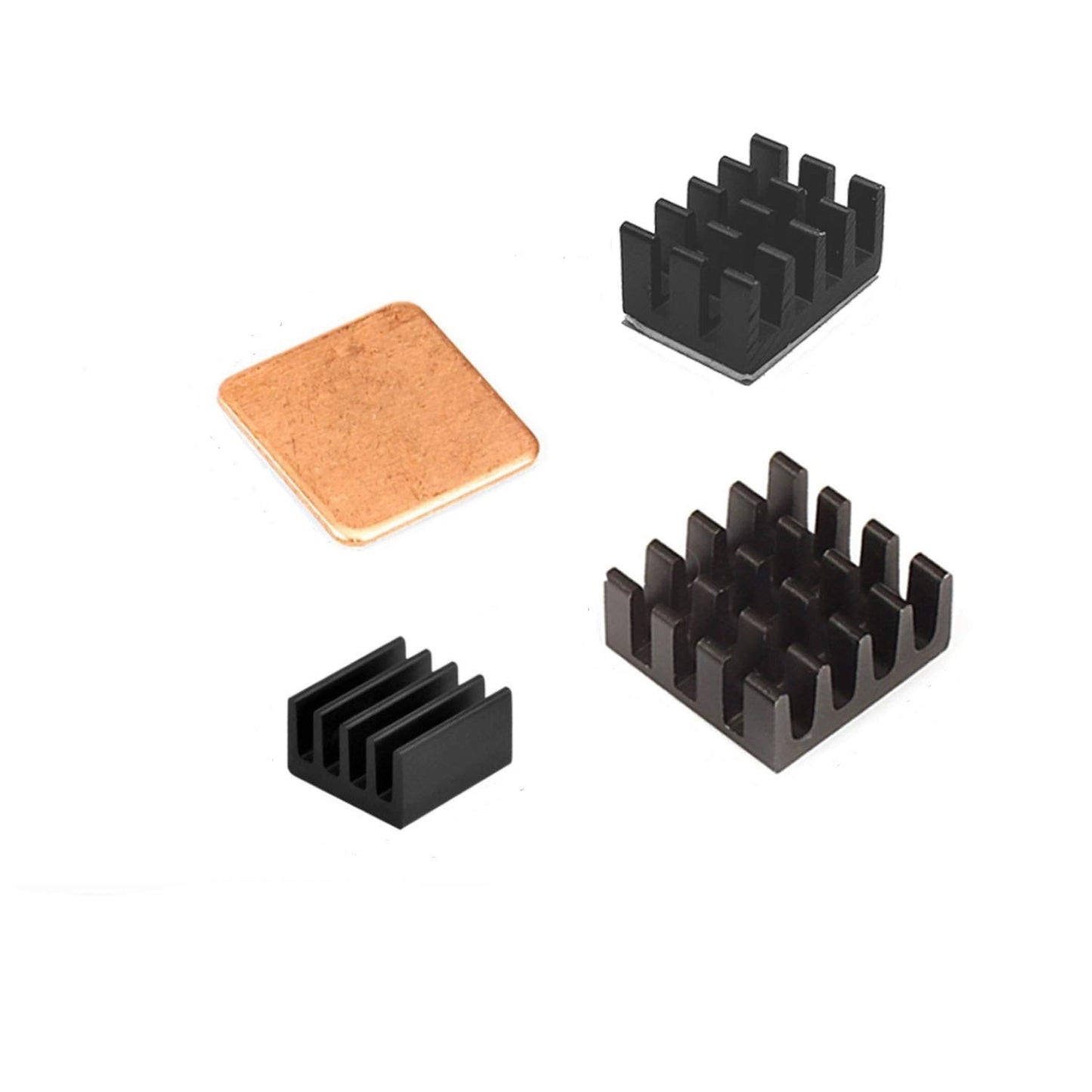 Easycargo Raspberry Pi 4 Heatsink Kit Aluminum + Copper + 3M 8810 Thermal Conductive Adhesive Tape for Cooling Cooler Raspberry Pi 4 B, 3 B+, Pi 3 B