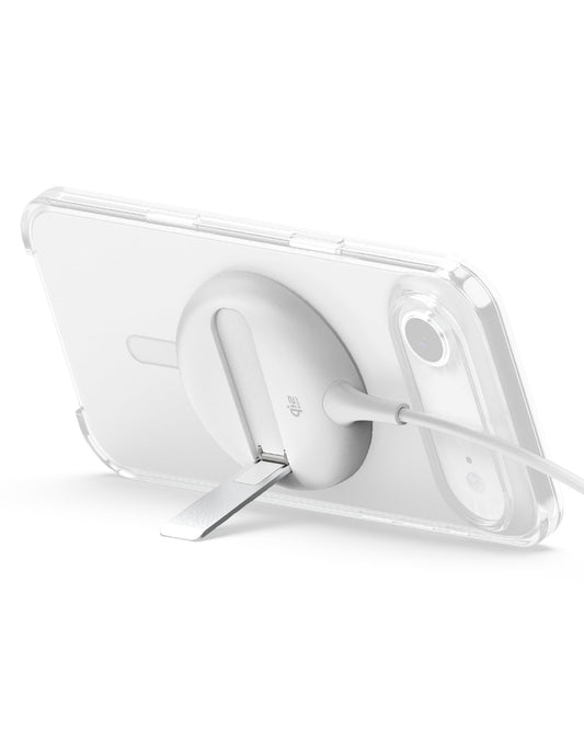 Scosche 25W Qi2 MagSafe Wireless Charger with Kickstand, Magnetic Fast Wireless Charging Pad with 6ft USB-C Cable for Hands-Free Viewing, Compatible