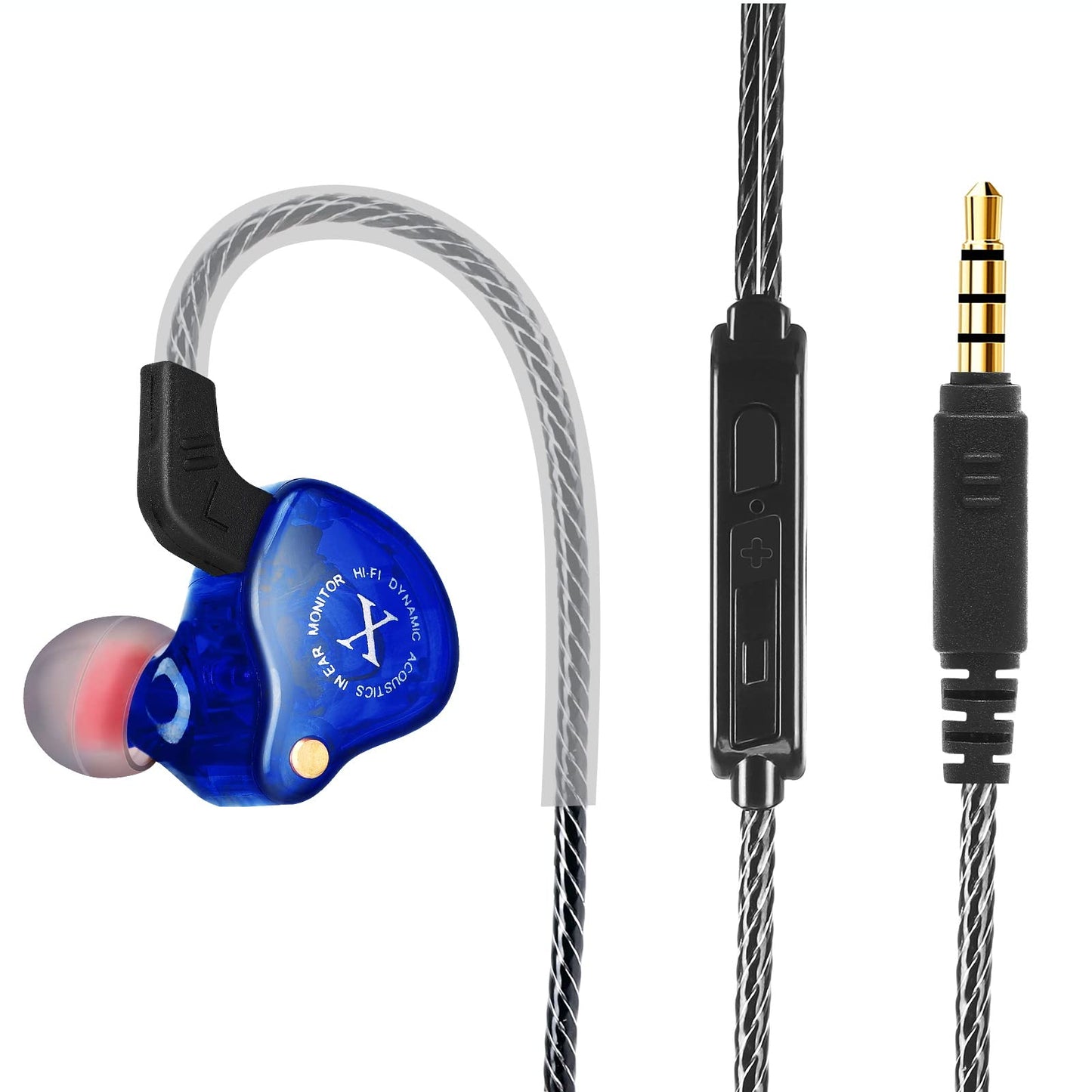 UrbanX iX2 Pro Dynamic Hybrid Dual Driver in Ear Musicians Earphones with Mic Tangle-Free Cable in-Ear Earbuds Headphones for Xiaomi Redmi Note 9 Pro…