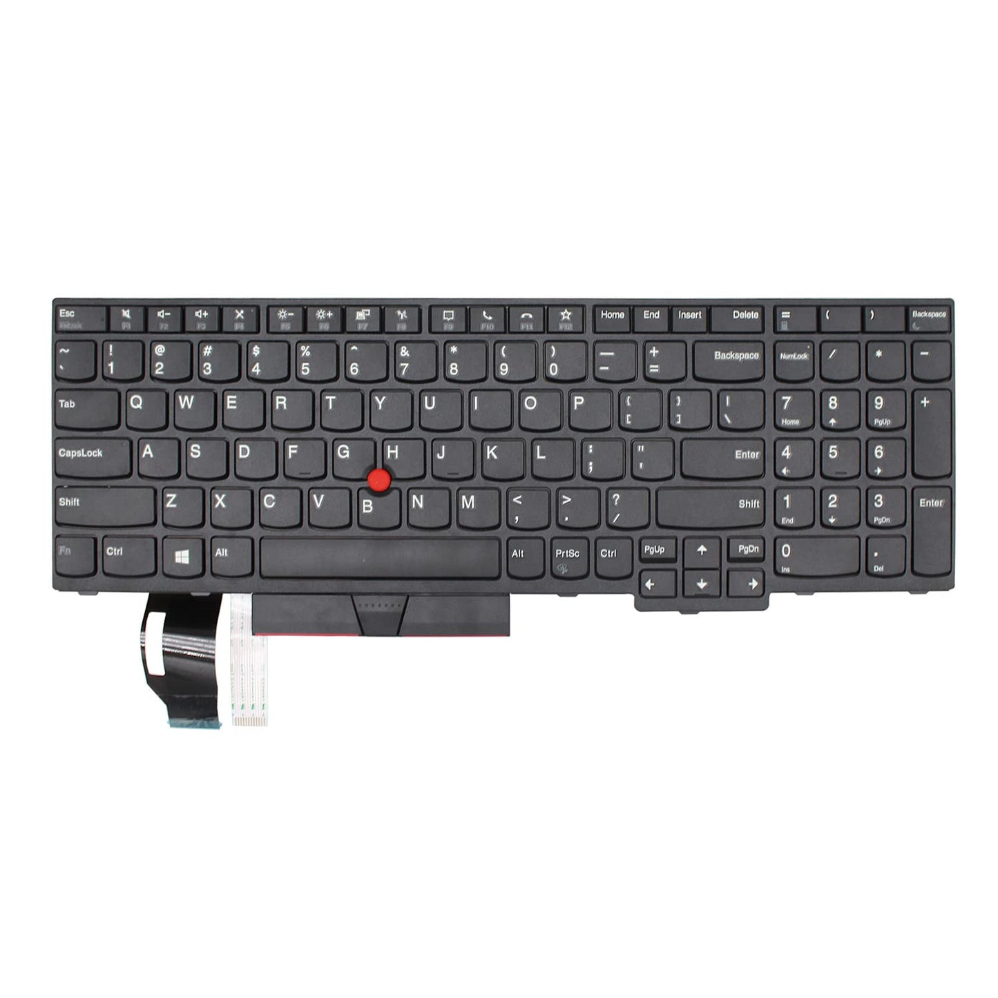 PAEBAI+ Replacement Laptop Keyboard for T15 20S6 20S7 P15s Gen 1 20T4/T5, with Frame Pointer No Backlight US Layout