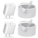 Fast iPhone Charger, [MFi Certified] 2Pack 10FT Extra Long Quick USB C to Lightning Cable Cords + 20W PD USB C Charger Block Fast iPhone Charging