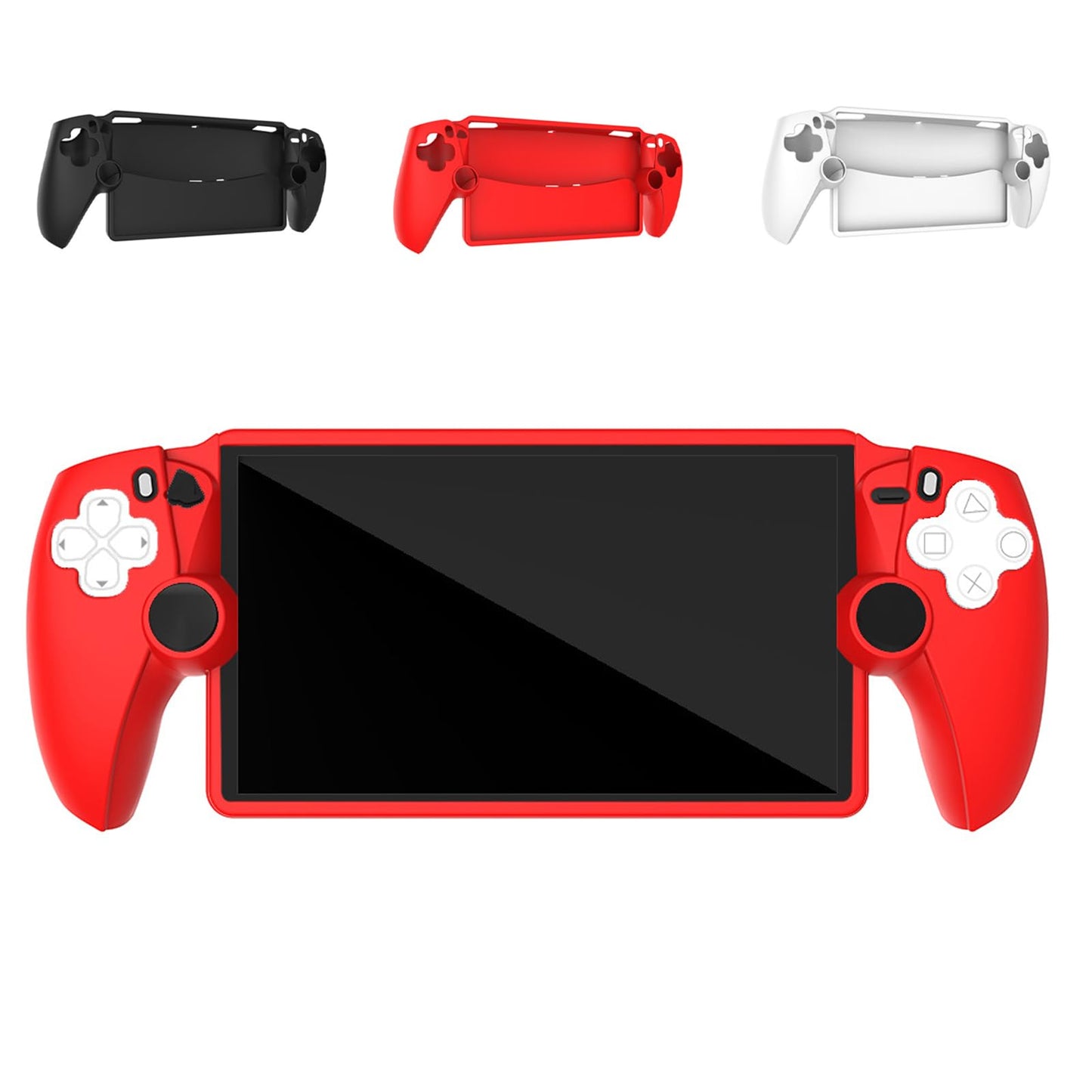 Ferbao Silicone Cover for PS Portal, Protective Case Compatible with PlayStation Portal, Silicone Skin Cover for PS Portal Game Console (Red)