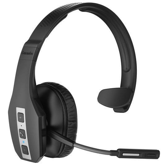 Conambo JBT600 Trucker Bluetooth Headset with Tri-Mic Noise Cancelling, CVC 8.0, Mute Button & 60Hrs Battery Life - Wireless Headset for Truck