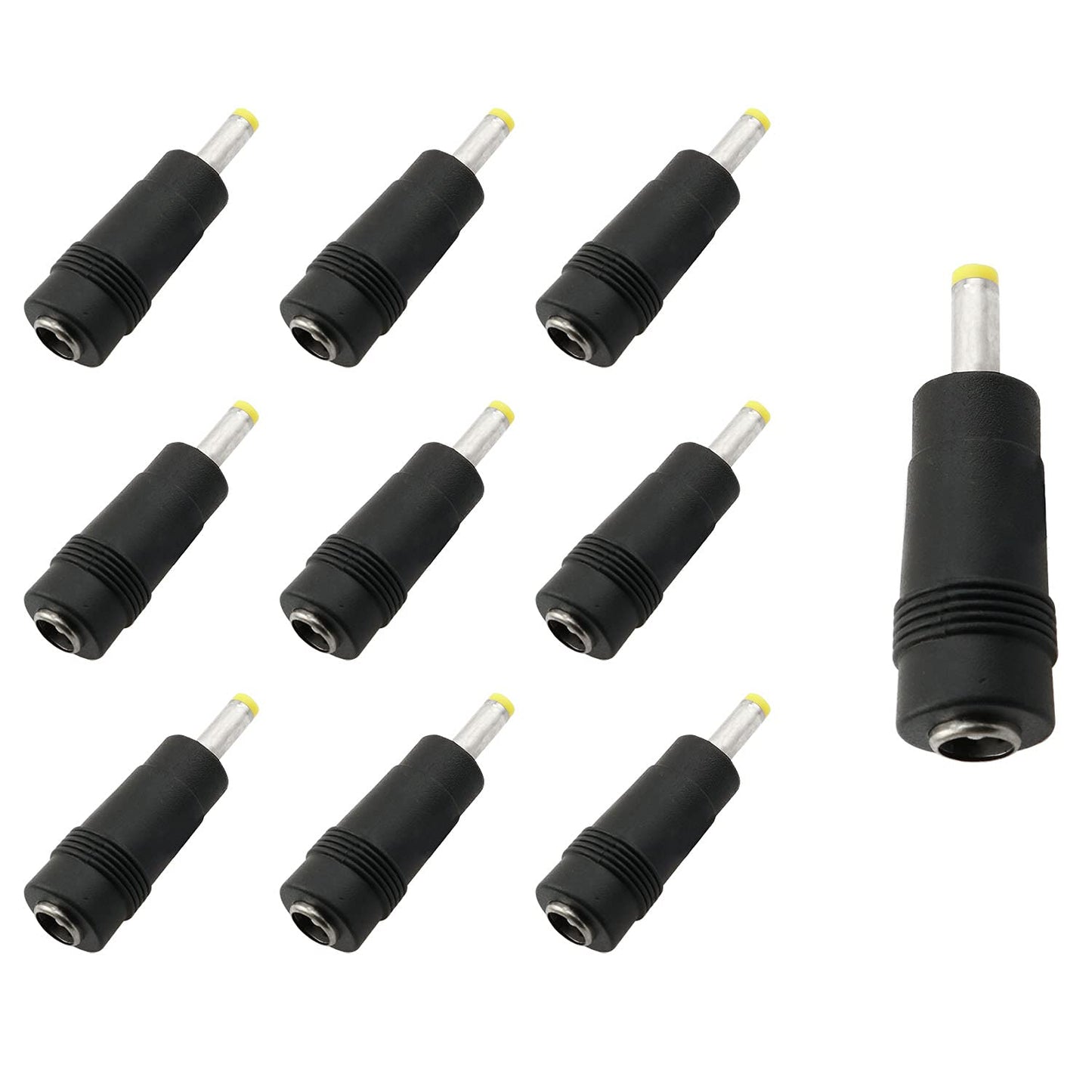 ZYAMY 10pcs DC Power Adapter 5.5x2.1mm Female Jack to 4.0x1.7mm Male Plug Electrical Socket Adapter Plug Converter