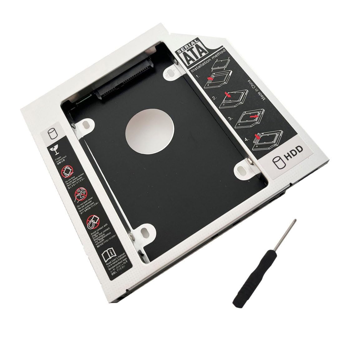 NIGUDEYANG 2nd Second Hard Drive HDD SSD SATA Opitcal Bay Caddy Frame Tray for Clevo w35 w170HR p170hm P370EM