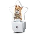 Losthll Cute Cat Night Light Plug-in Dusk to Dawn Smart Sensor White Led Nightlight for Bedroom Bathroom Kitchen Hallway Stairs Energy Efficient Decor