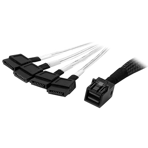 StarTech.com 1m Internal Mini SAS to SATA Cable - SFF-8643 to 4X SATA (SAS43SAT1M)