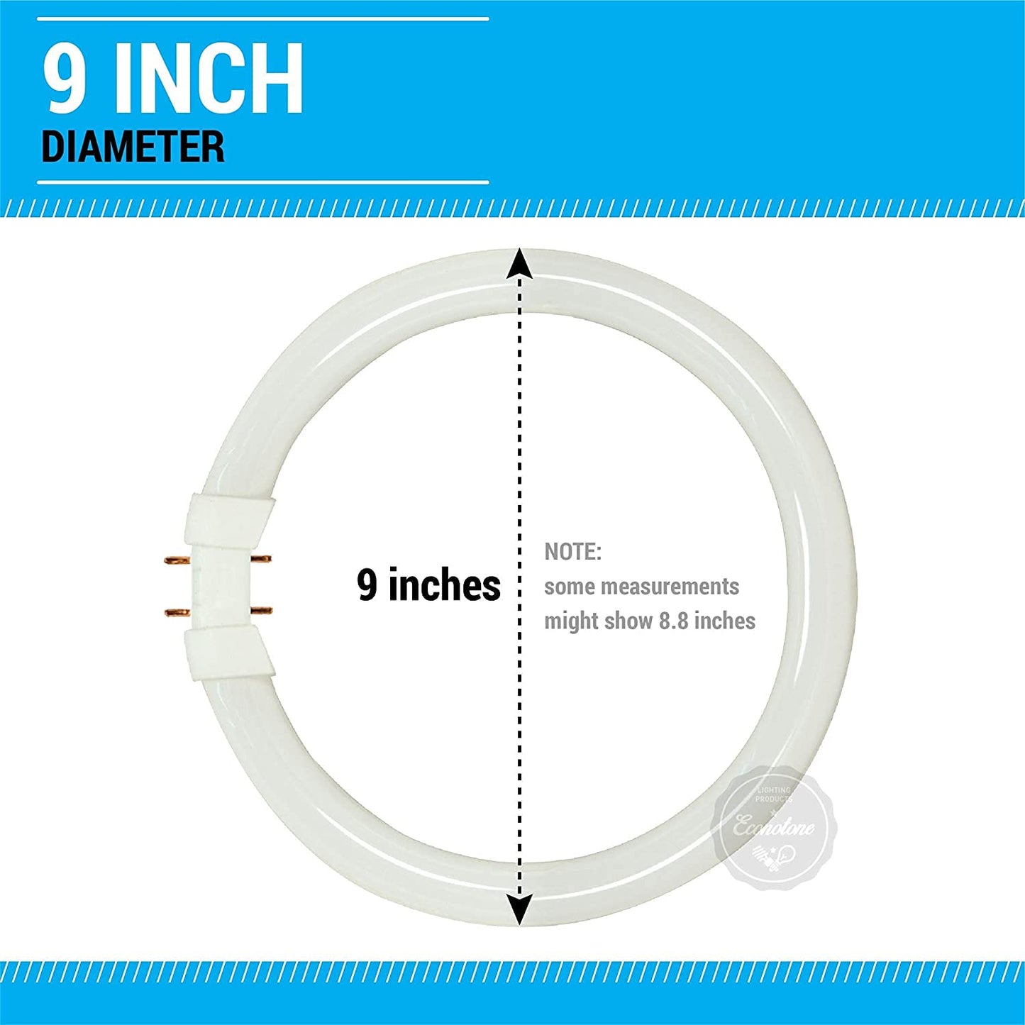 KOR FC22T5/841 9-Inch T5 Circline Fluorescent Tube, 22W, 4100K, 2-Pack