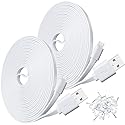 SCOVEE 2-Pack 10FT USB Power Extension Cable for Wyze Cam,WyzeCam Pan,YI Home Camera,Nest-Cam Indoor,Oculus Go,Netvue,KasaCam,Furbo Dog,Blink,Flat USB