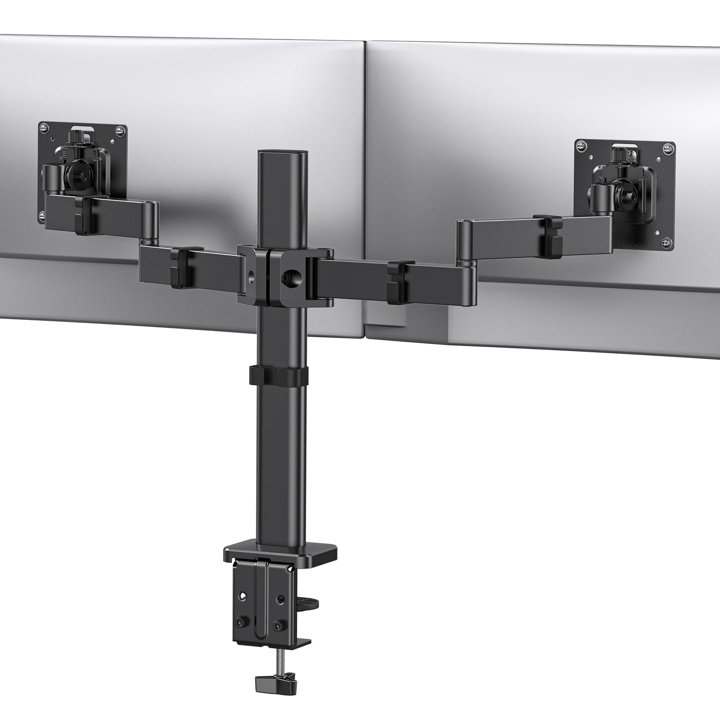ErGear Dual Monitor Stand for 17-32 inch, Dual Monitor Mount with Adjustable Tilt, Swivel, Rotation, Tiered Arms for Extra Height, Supports 22 lbs per